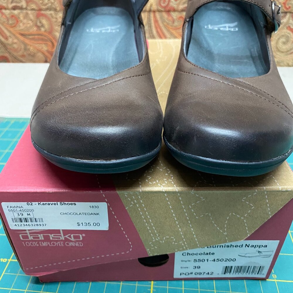 Dansko Fawna Chocolate Mary Janes size US 8.5/9 - EU 39